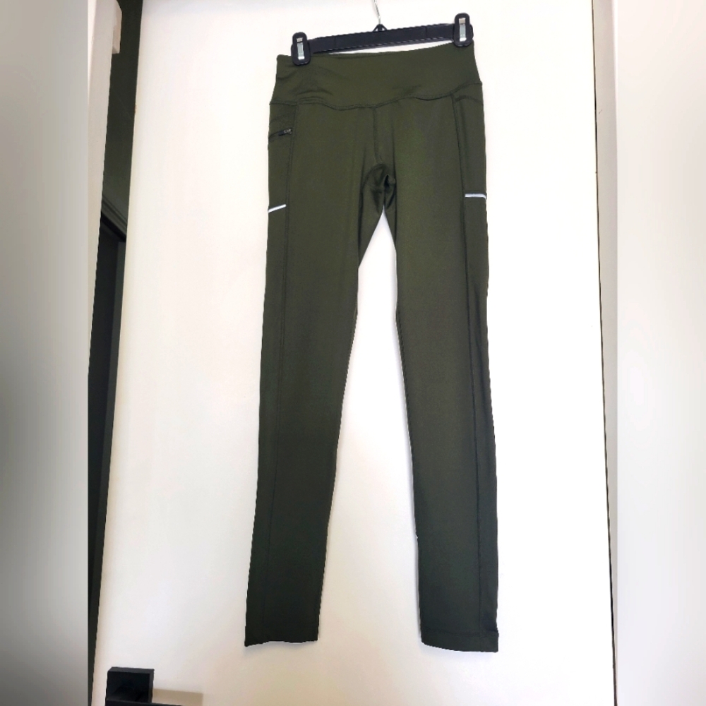 Zella‎ Green Leggings with Pockets XS